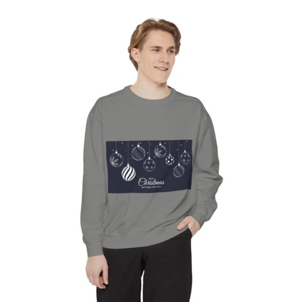 Festive Christmas Sweatshirt with Holiday Ornaments Design