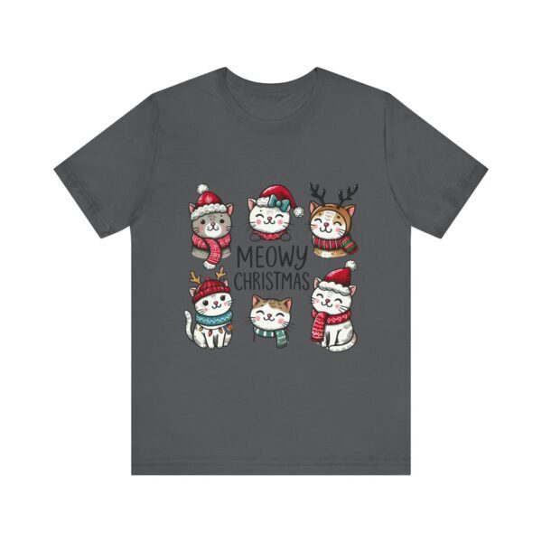 Meowy Christmas Cat Tee - Unisex Short Sleeve Tee for Animal Lovers - Image 25