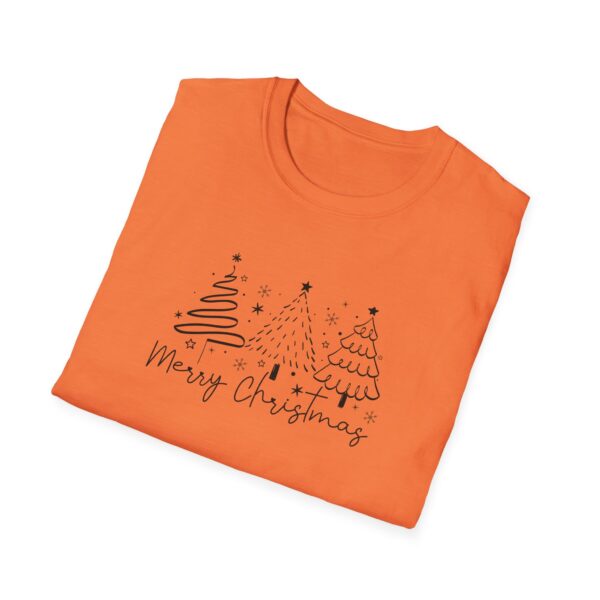 Merry Christmas Unisex Softstyle T-Shirt - Festive Holiday Tee with Christmas Trees - Image 61