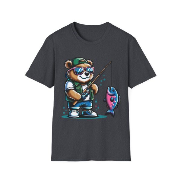 Fishing Buddy Panda Graphic T-Shirt - Unisex Softstyle Tee for Fishing Enthusiasts - Image 9